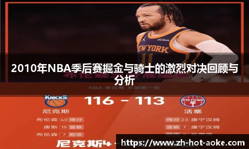 2010年NBA季后赛掘金与骑士的激烈对决回顾与分析